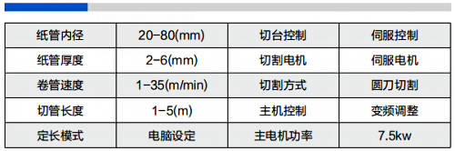 兩機(jī)頭數(shù)控紙管機(jī)80型參數(shù)